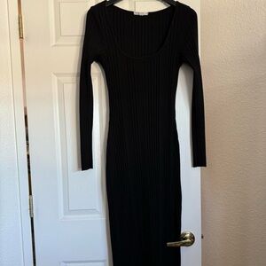 Stateside Black Bodycon Long Sleeve Dress